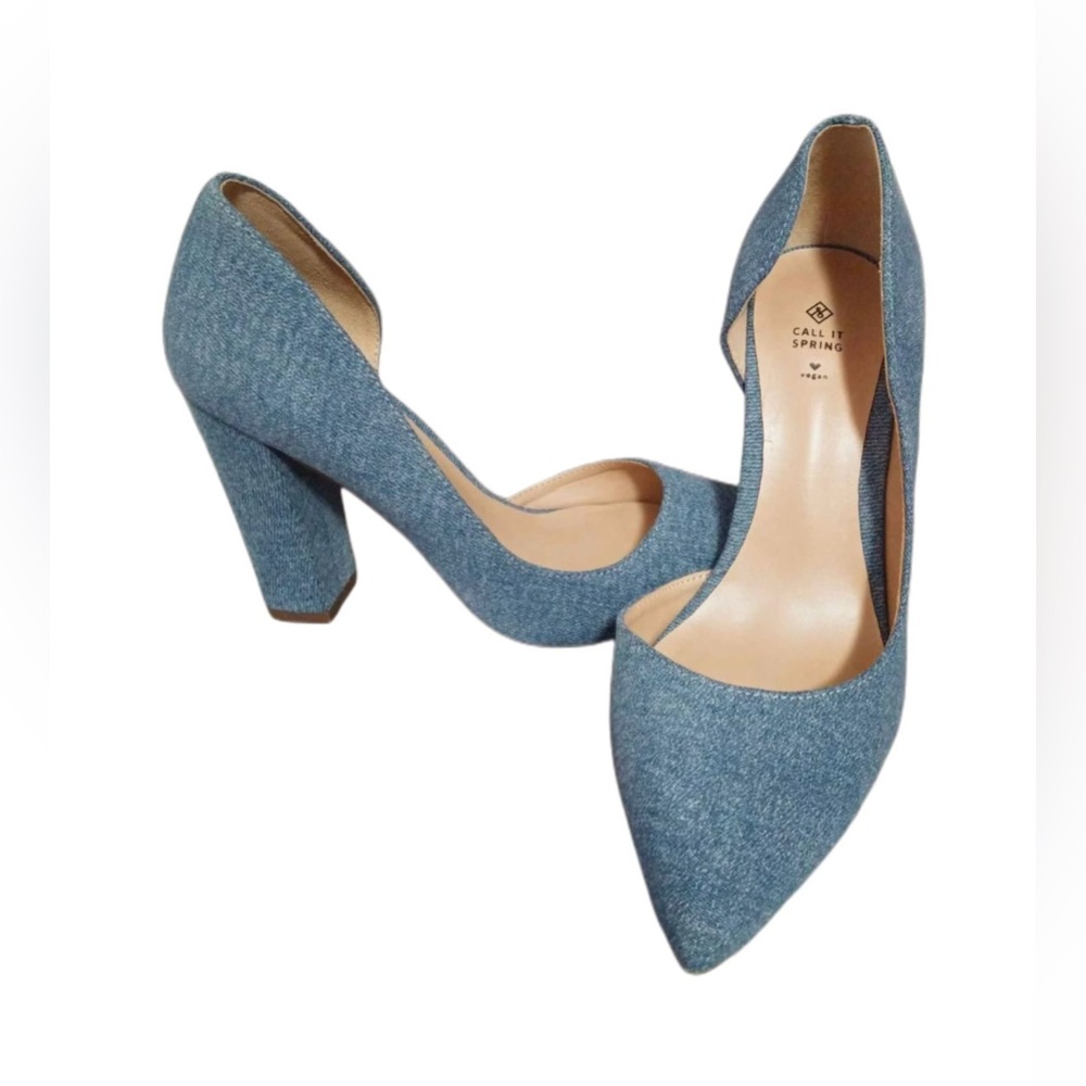 Call It Spring Denim Women's Heels 6.5